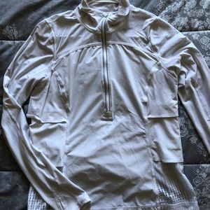 Lululemon white sun runner half-zip
